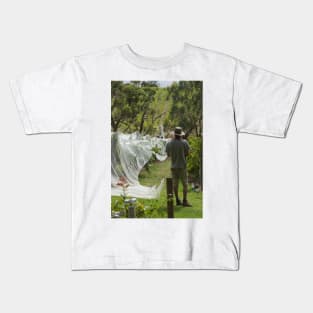 Nets on in the Vineyard - Magpie Springs - Adelaide Hills Wine Region - Fleurieu Peninsula - Winery Kids T-Shirt